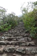 Die Treppe des Grauens nach Machu Picchu Mountain