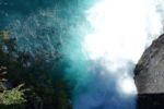 Das wunderschöne türkisfarbene Wasser beim Salto de Petrohué