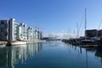 Der moderne Hafen von Auckland