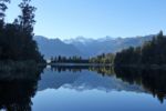 Lake Matheson mit Mount Tasman und Mount Cook