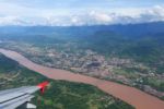 Blick zurück auf Luang Prabang und den Mekong